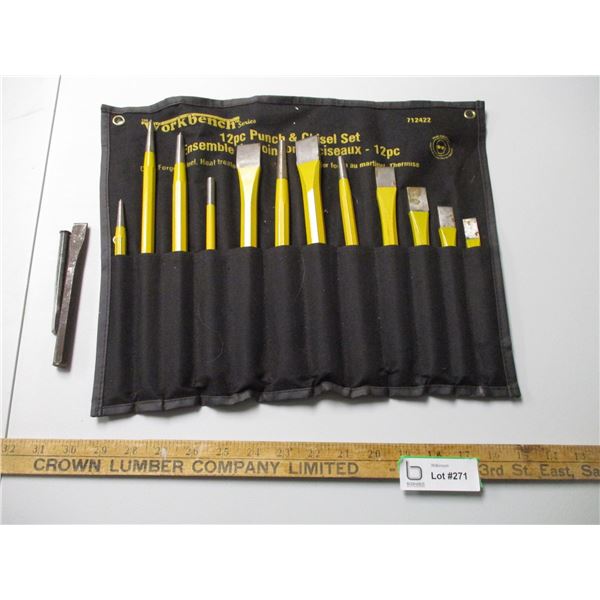 Work Bench 12 Pc Punch & Chisel set in Holder