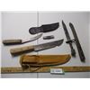 Image 1 : Butcher & Pocket Knives with (2) Sheaths