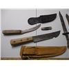 Image 3 : Butcher & Pocket Knives with (2) Sheaths