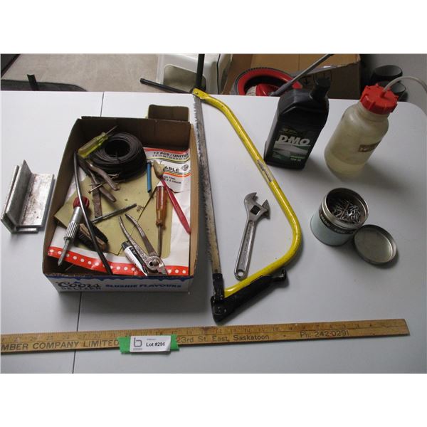 Bucksaw, Sandpaper, Hand Tools, Misc.