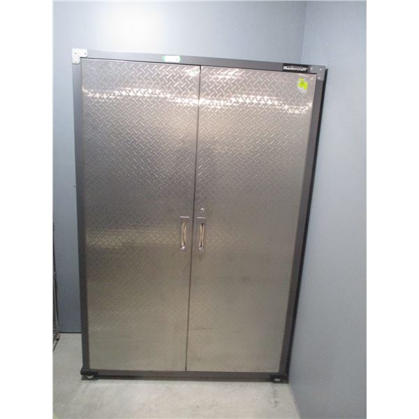 Mastercraft Checker Plated Cabinet with Key (48 x 18 x 72")