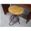 Image 4 : Wooden Desk (42 x 19 x 29") with Small Swivel Stool (23" Tall)