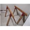 Image 2 : (2) Wooden Saw Horses