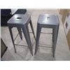 Image 1 : (2x Bid Price) Metal Stools (30" Tall)