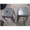 Image 2 : (2x Bid Price) Metal Stools (30" Tall)
