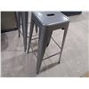 Image 3 : (2x Bid Price) Metal Stools (30" Tall)