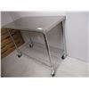 Image 1 : Metal Table Stainless Steal Tap on Casters (54 x 24 x 38")