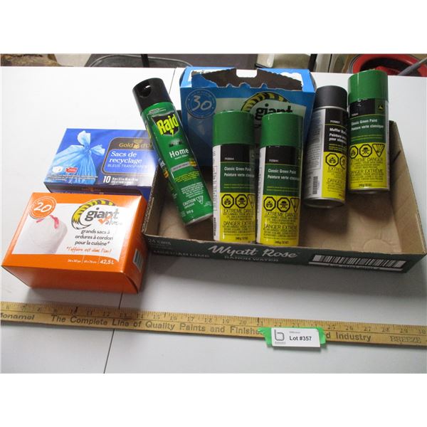 Spray Paint, Kitchen Garbage Bags