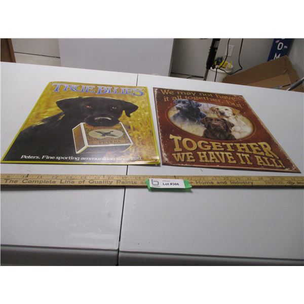 (2) Tin Dog Sings (12 x 16")