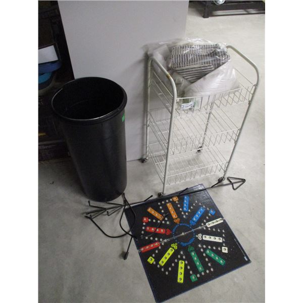 Metal Rack, Garbage Can, Misc.