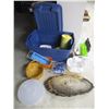 Image 1 : Kitchen Related Items with Tote