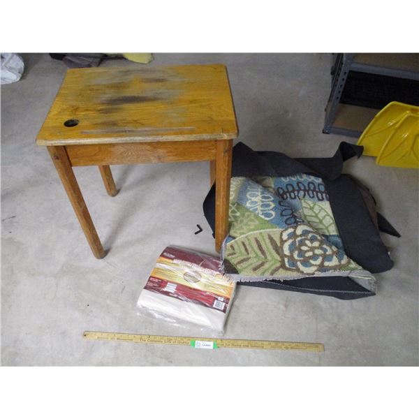 Drop Cloth Rug, School Desk