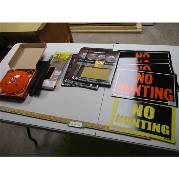 Oriole Feeder, No Hunting Sign, Sand Paper