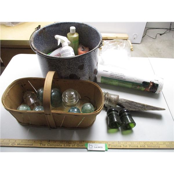 Enamel Pot, Insulators, Misc.