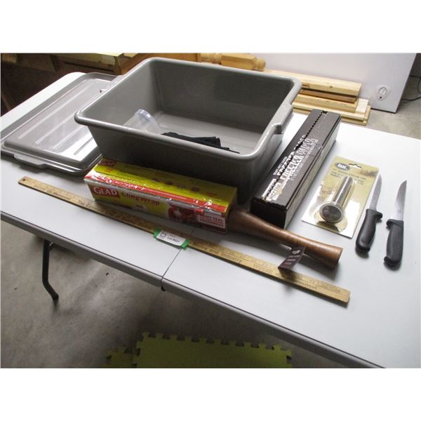 Tote with Hunting Related Items, Paper, Bags