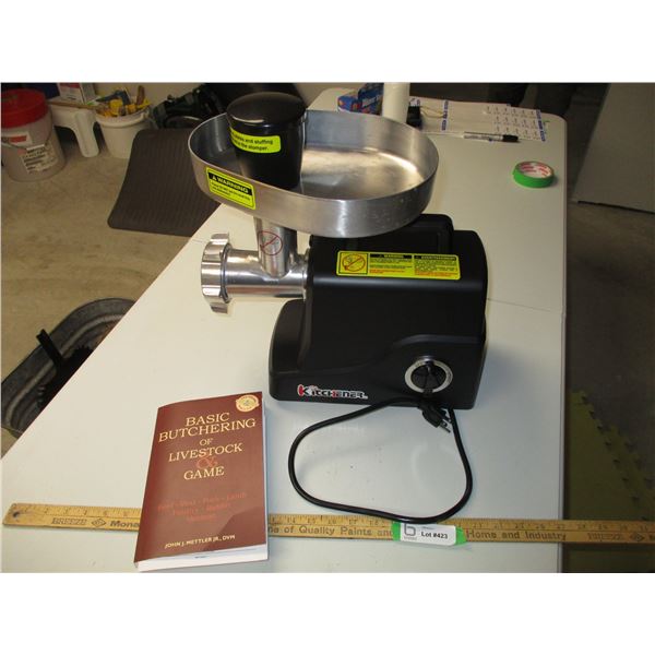 Kitchener Meat Grinder with Butchering Book