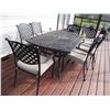 Image 1 : 70" Cast Iron Table Patio Set with (7) Chairs