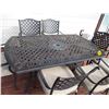 Image 2 : 70" Cast Iron Table Patio Set with (7) Chairs