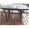 Image 4 : 70" Cast Iron Table Patio Set with (7) Chairs