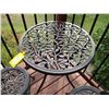 Image 2 : Small Cast Iron Patio Table with (2) Chairs