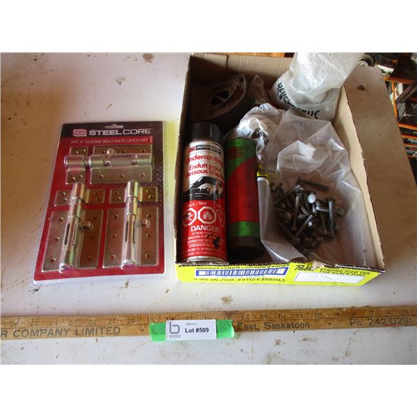 4" Sliding Bolt Gate Latch, Vehicle Undercoating, Misc.