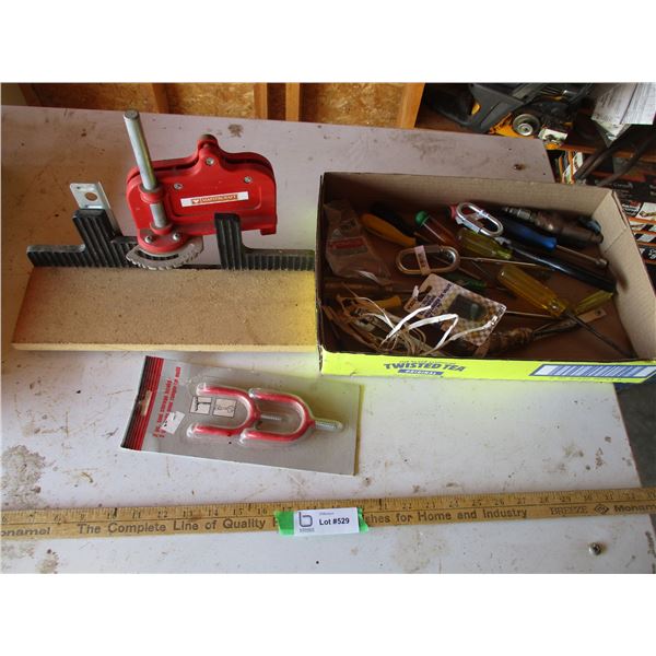 Mastercraft Mitre Box, Screw Drivers, Misc. Hand Tools