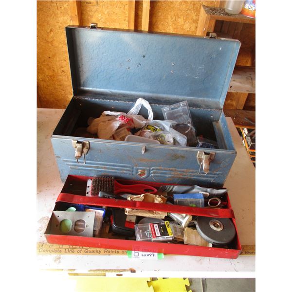 Blue Tool Box with Contents
