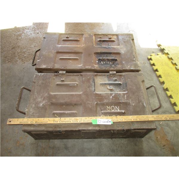 (2) Military Ammo Boxes