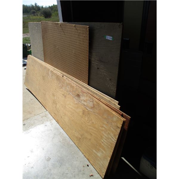 Plywood (3/8 - 1/2" x 24" x 8'), Pressure Treated Peg Board
