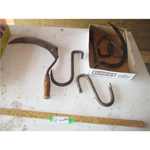 Hay Knife, Meat Hooks