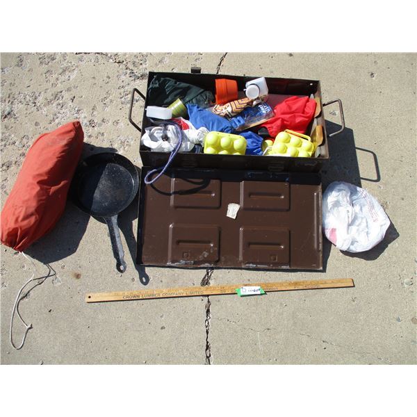 Ammunition Box with Camping Supplies