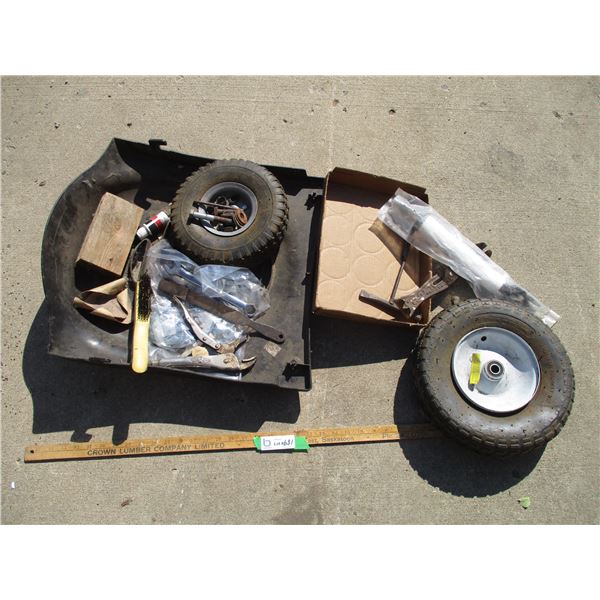 (2) Utility Tires, File, Vice Grip, Gate, Spring, Chipping Hammer