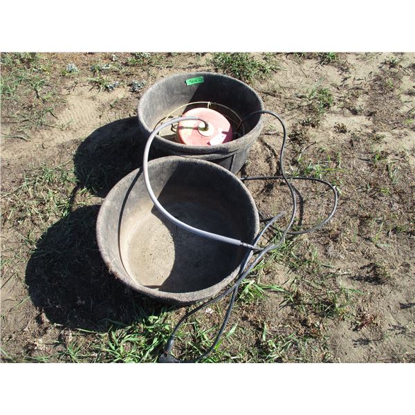 (3) Feed Buckets, Submersible Heater