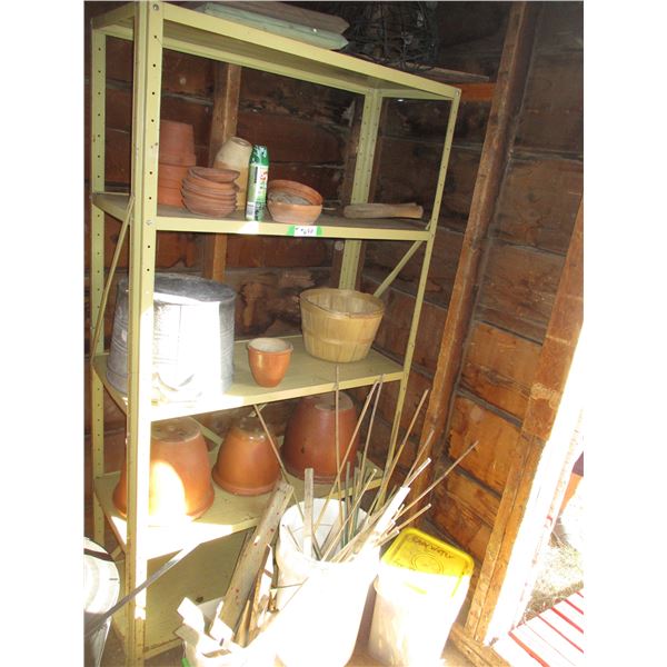 5 Tier Shelf with Contents (Plant Pots, Misc.)