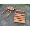 Image 6 : Wooden Patio Chair & Table, Metal Table Legs