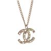 Image 3 : Chanel Silver & Colored Rhinestone CC Logo Pendant Necklace