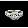 Image 2 : 14KT White Gold 1.17 ctw Diamond Ring