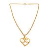 Image 1 : Chanel Gold CC Heart Pendant Nacklace