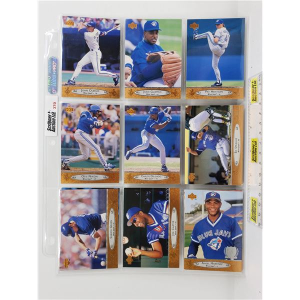 1996 Upper Deck - Toronto Blue Jays (Sheet of 9) : John Olerud, Juan Guzman, Pat Hentgen, Otis Nixso