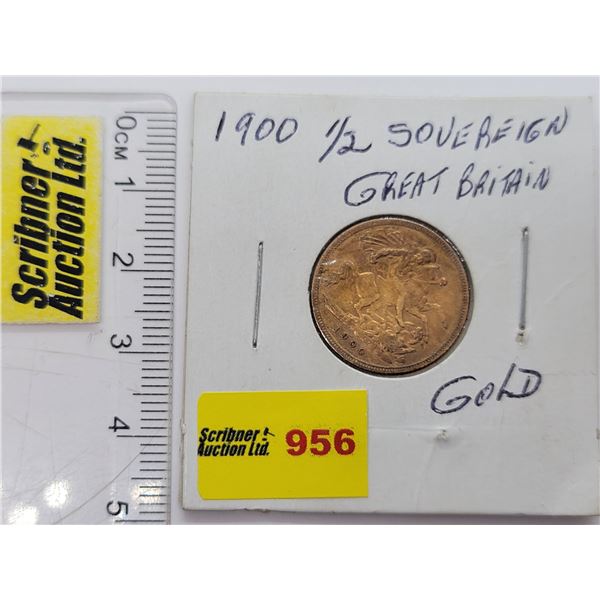 Gold 1/2 Sovereign 1900 (SEE PICS!)