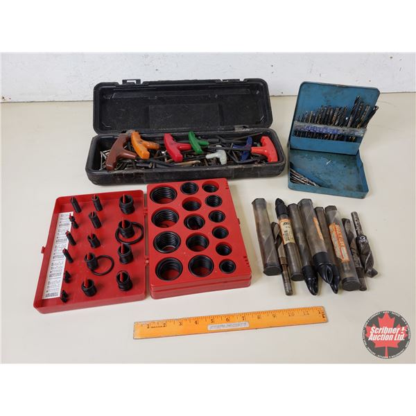 Combo: O-Rings in Case; Drill Bits; T-Handle Alan Keys; Alan Keys; etc ...