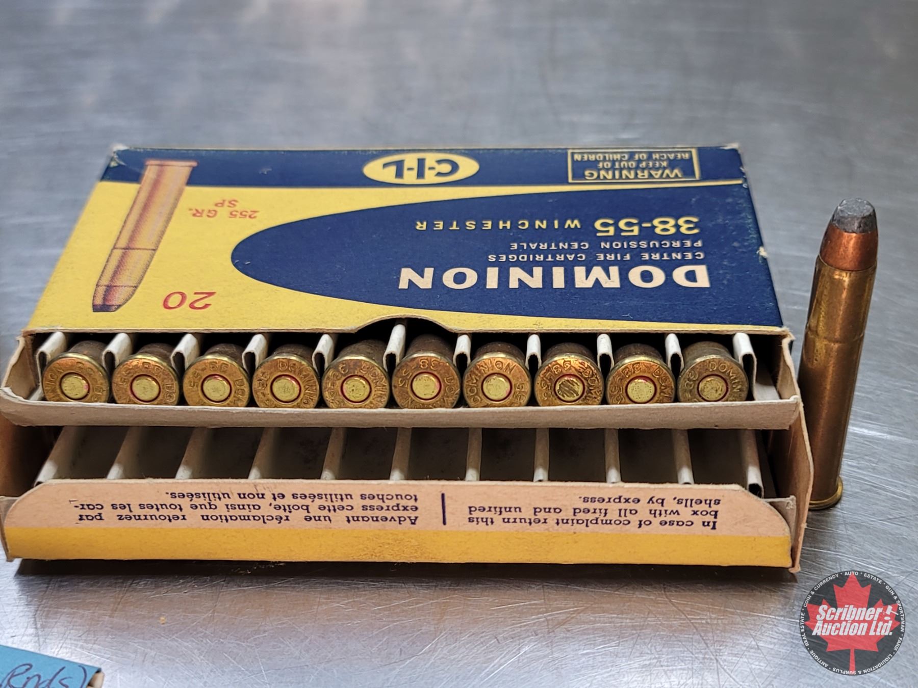 AMMO: 38-55 Dominion (2 Boxes = 31 Rnds Total)