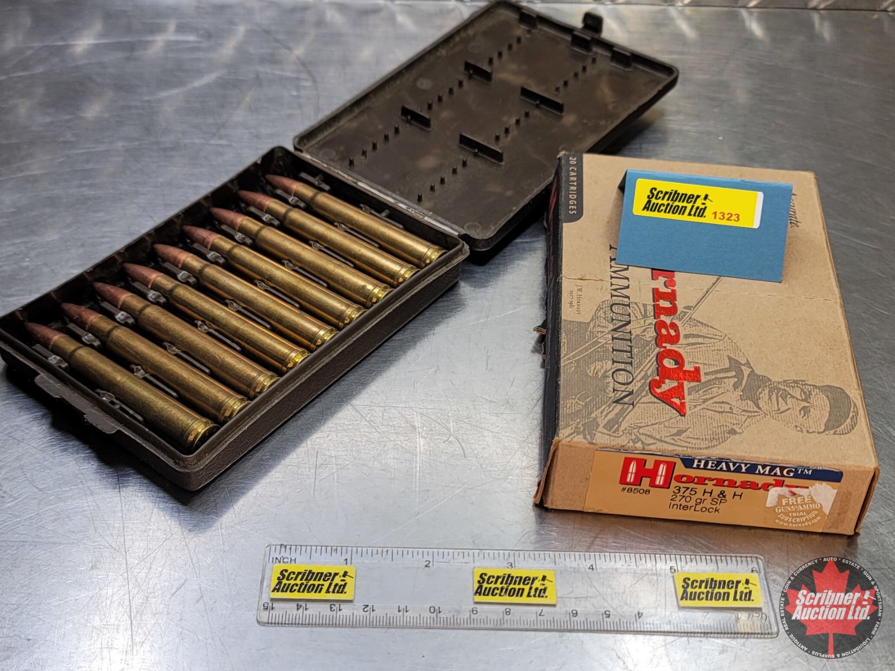 AMMO: 375 H&H Mag (Possibly ? Reloads in Plastic Case) (29 Rnds Total ...