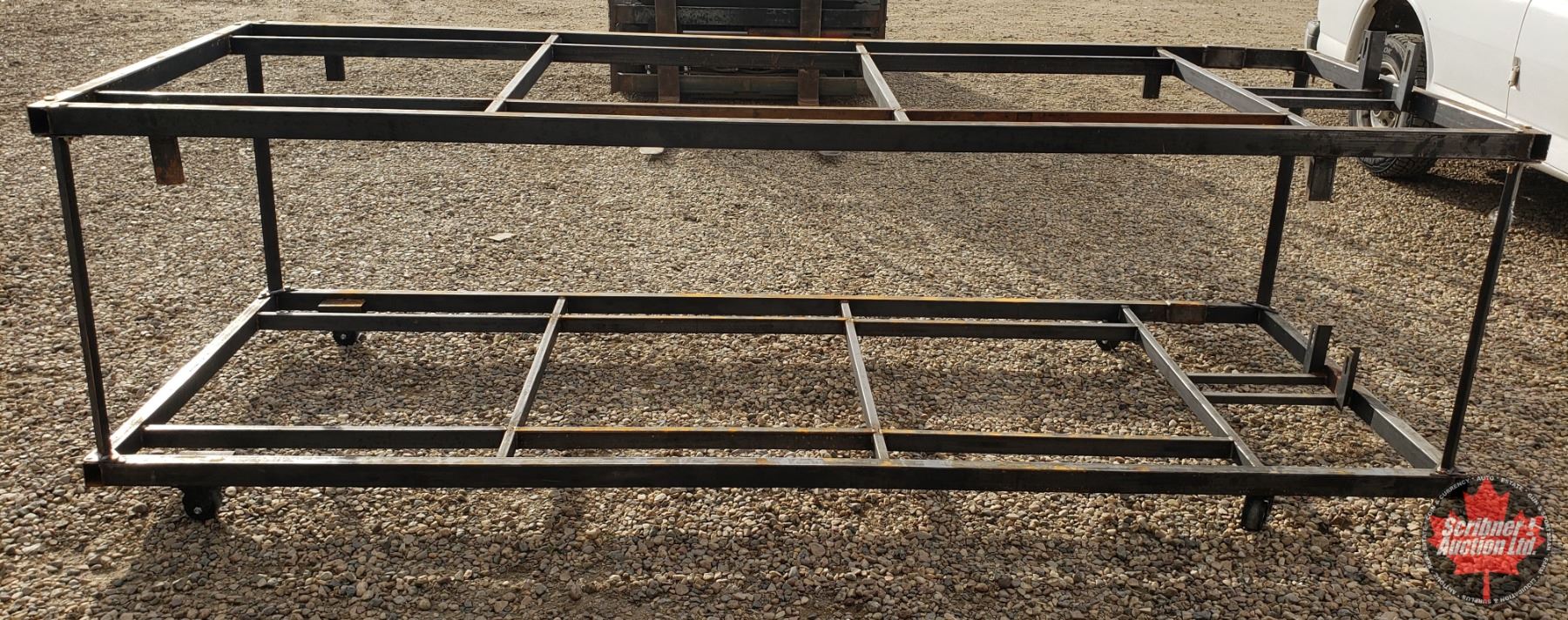 Metal Tubing Wheeled Frame Rack (39
