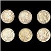 Image 1 : [6] Buffalo Nickels [1913, 1920, 1936, 1937, [2] 1