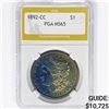 Image 1 : 1892-CC Morgan Silver Dollar PGA MS65