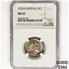 Image 1 : 1938-D Buffalo Nickel NGC MS67
