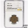 Image 1 : 1866 Two Cent Piece NGC MS62 BN