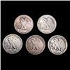 Image 2 : [5] Walking Half Dollars [1918-S, 1919, 1919-D, 19