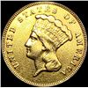 Image 1 : 1874 $3 Gold Piece HIGH GRADE